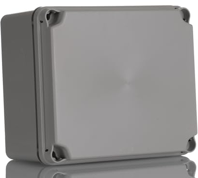 Ide IDE IP65-IP67 Wasserdichte Box mit mattem Deckel und glatten Seiten, 151mm x 175mm x 95mm, grau, 1