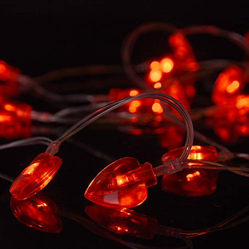 AOSTAR Valentine Lights Heart Shaped String Lights for Mother's and Father's Day, Wedding, Proposal, Birthday and Holidays