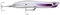 Rapala Unisex-Adult MaxRap Walk’N Roll Locken, Flake Purple Ghost, 13cm