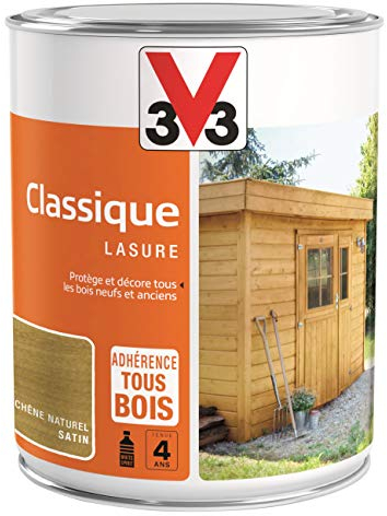 V33 Lasure Classique 4 ans, Chêne Naturel, 1 l