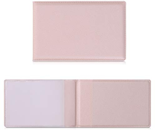 kwmobile 3in1 Kartenetui aus Kunstleder - 10 x 6,5cm - Mini Kreditkarten Wallet - Etui für Karten im Scheckkartenformat - Rosegold