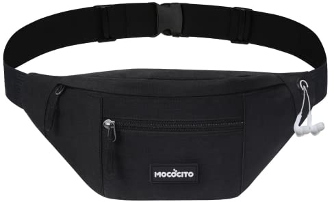 MOCOCITO Riñonera Hombre Mujer, Riñonera Impermeable Bolso de Cintura Deportiva con Cinturón Ajustable, Bolsos Bandolera para Entrenamiento, Viaje, Casual, Correr, Senderismo, Moto