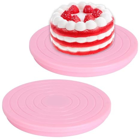 Tårtsnurra skivspelare, 2 st 5,5 tum 360 graders mini roterande tårtställ Cookie Turner ställ för kök Cookies Dessert Dekoration Bakning