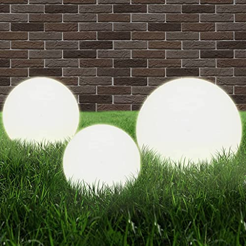 Homiuse Lampade LED Sferiche Solari da Giardino Esterno - Lampioni PMMA 20/30/40cm