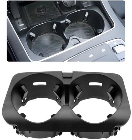 Yuhtech Portavasos Consola Central para W205 W213, Portavasos Coche para Mercedes Clase C Clase E A2056800691