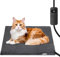 ACELIFE Haustier Heizkissen für Katze, Hund Heizmatte Timing & Temperatur Einstellbar Sicher Heizdecke Wärmematte Hundekissen Hundebett für Hundehütte Katzenhütte Kaninchen Haustier 45x45 cm