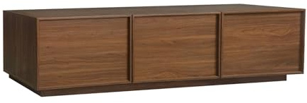 sweeek - Meuble TV décor Bois 3 Portes Noyer 180cm L 180 x P 43 x H 45cm - Kuba