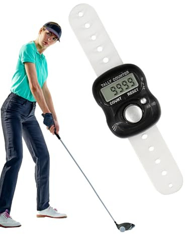 Manuell räknare - Digital hand | Återställbar bärbar klickare för varvtal | stickning, IGolf, Enkel räkning, Coaching, Pers-Iräknare