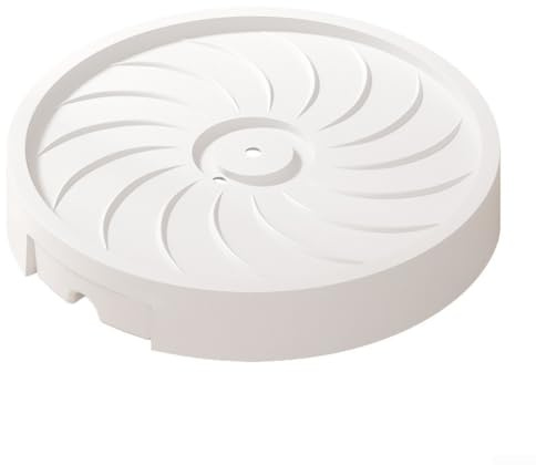 Sottobicchiere rotondo per vasi da fiori con ruote girevoli per movimenti fluidi e drenaggio dell'acqua per evitare danni alle radici (bianco, 30 cm)