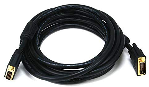 Monoprice Dual Link DVI-D Cable - CL2, Up to 2560x1600 Resolution, Up to 9.9 Gbps Speeds, 28AWG, 15 Feet, Black
