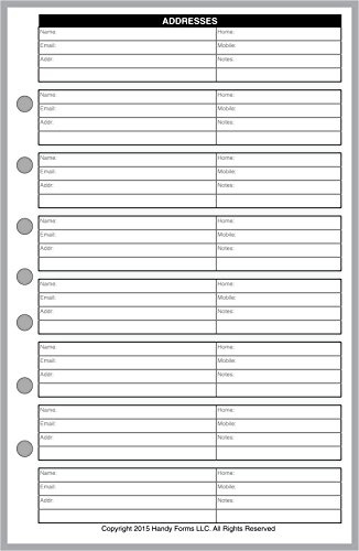 FC Classic Name & Address Record with Tabs. 50 Sheets + Index, 5.5 x 8.5