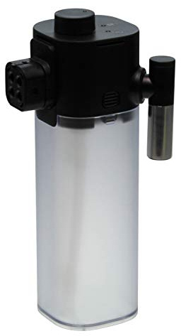 DeLonghi Milchkännchen (7313263953) aus Edelstahl und Glas, Silber, Modern, inklusive Deckel