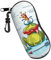 Sonnenbrillen-Etui mit Gürtelclip, lächelnder Froschkönig, tragbar, Reißverschluss, Sicherheitsbrillenetui, Brillenetuis für Herren und Damen, Schwarz , One size