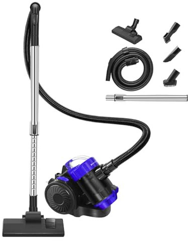 1200W Bagless Cylinder Vacuum Cleaner, Powerful Lightweight Floor & Carpet Bagless Vacuums Pet Vacuum Cleaner for Hard Floor & Carpet, 4M Long Corded, HEPA Filter