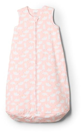 Amazon Essentials x Sofia Grainge Saco de Dormir de Algodón, Manta para Llevar de 2,5TOG Unisex Bebés, Rosa Pálido Osos Polares, 12-18 meses