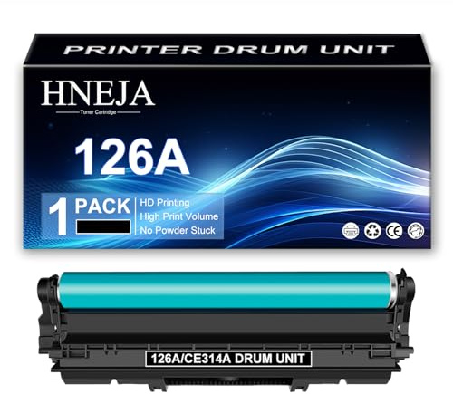 HNEJA unità Tamburo 126A, unità di Imaging CE314A Compatibile per HP CP1025 CP1025nw M175 M175a M175nw M275 M275NW M176N M177FW Stampante,Black-1 Pack