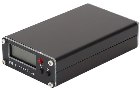 Tosuny Transmisor FM de 0.5W con Rango de 2000m, Estación de Transmisión Estéreo de 76-108MHz LCD, USB C Alimentado para Audio para el Hogar de Automóviles con Antena de 1 M