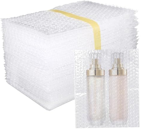 200 st 15 x 20 cm bubbelpåsar, vattentät stötdämpning fraktväska med förseglad kant, slitstark transparent PE allsidiga packpåsar