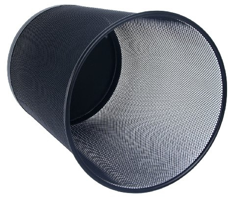 Wedo 65201 Papierkorb Office (18 l, Drahtmetall) schwarz