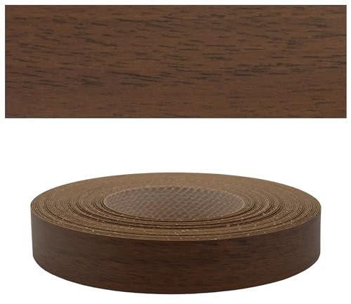Mprofi MT® Kantenumleimer Nussbaum | 22 mm x 20 m | Melamin Kantenband | Bügelkante für Möbel & Regale | Kantenumleimer mit Schmelzkleber | Bügelkante für Möbel & Regale – 1408/22/20