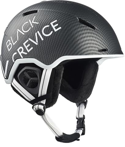 Black Crevice Unisex – Vuxna skidhjälm Vail, svart kolvit, L (58–61 cm)