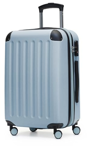 HAUPTSTADTKOFFER - Spree - Bagaglio a mano Valigia Trolley da Cabina rigido TSA ABS 4 ruote, 55 cm, 42 litres, piscina blu