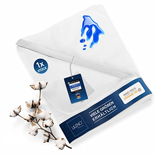 LILENO HOME Matratzenschoner 90x200 cm - Inkontinenzunterlage [95°C Kochfest] u. wasserdicht mit weicher Oberseite aus Baumwoll-Gemisch - Matratzenauflage waschbar Matratzen Nässeschutz