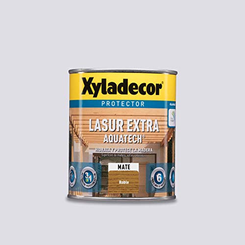Xyladecor 250 Lasur Extra Mate Aquatech, Para madera Roble, 750 ml