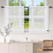 Bistrogardine Küche, 2er Set Küchen Gardinen, Halbtransparent Gardine Küche, Fenster Gardine, Kurzgardine, Vorhang Küche, für Küche/Badezimmer Fenster Vorhänge Wohnwagen (Weiß,B 76 x H 60 cm)