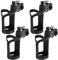 4 Pack Flaschenhalter, 360 Grad Rotation Getränkehalter Fahrrad, Flaschenhalter Fahrrad Ohne Schrauben für Roller, Fahrräder, Mountainbikes, Rennrad, Rollstuhl (Schwarz)