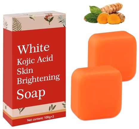 Kojicsyra-tvål, 200 g Vitamin C tvålbit Hudvänlig tvål för ansikte och kropp, Duschtvål Naturtvål, Oval
