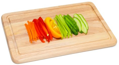 Wooden Chopping Board for Kitchen | Large Cutting Board Wood | Serving Tray & Cutting Board for Meat, Vegetables, Cheeses & Bread (Rectangle 20x30cm)