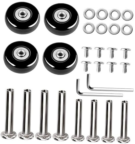 NAMOARLY Gepäckrad-reparaturset 30-teiliges Koffer-ersatzrad Mit Geräuscharmem Und Verschleißfestem Gummi Für Einfache Drehung
