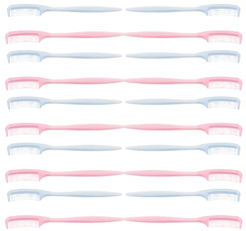 Abaodam Lot de 20 Peignes en Plastique Légers pour Toilettage Précis des Petits Animaux comme Lapins et Cobayes, pour Maison et Soins du Pelage