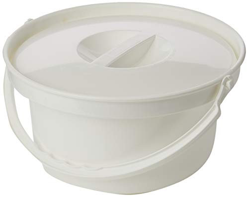 Homecraft Fracture Bed Pan with Lid, Easy to use Men and Women Commode for Bedbound, Elderly, Disabled and Handicapped Users, White Colour