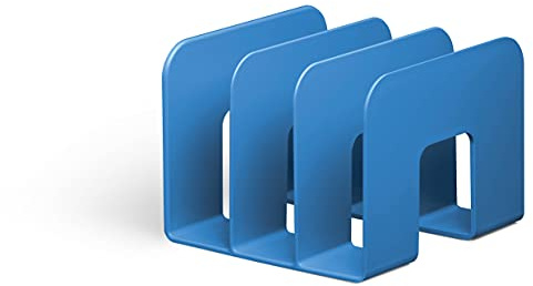 Durable ECO (Pack of 2) Magazine File Sorter | Recycled Plastic and Blue Angel Certified | Paperwork File Organiser Catalogue Holder | Blue