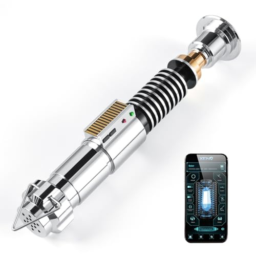 CUSTOM SABER Sensitive Smooth Swing Xenopixel 3.0 Light Saber with 34 Set Sound Fonts, Motion Control Light Saber, Rechargeable, Infinite Color Changing Luke V2 Toy Tool