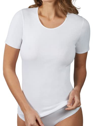 VP PINUCCIO VENEGONI Set 2 Canotta Donna Intimo Cotone Maglietta Intima Donna Made in Italy Canottiere Intime Donna Manica Corta Maglietta Bianca Cotone Pettinato 100% L