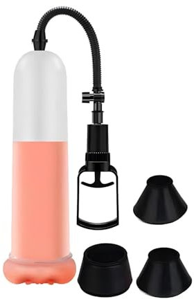 Penispumpe - Manueller Penisvergrößerer mit Druckmesser Sex Spielzeug für die Männer Penispumpen zum Trainieren der Erektilen Funktion des Penis Penis Pumpe mit Wählscheibe und 3 Penisringen (C)