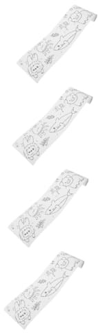 Angoily 4 Rouleaux Bloc Dessin Pour Enfants Chevalet Enfants Coloration Affiche De Peinture à Colorier Affiche De Coloriage De Peinture Pour Enfants Papier Blanche