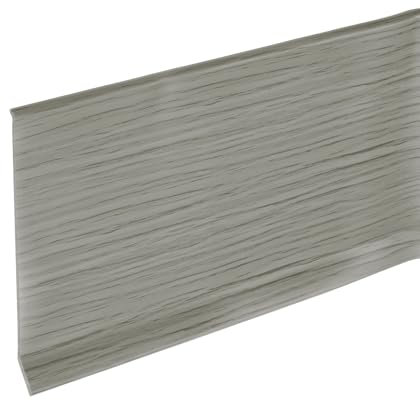 sourcing map 10ft x 4 Baseboard Trim Peel and Stick Flexible Molding Trims, Self Adhesive PVC Wall Base Cove Base Baseboards for Walls Corner, Grey Wood Grain