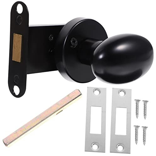 Operitacx 1 Juego Cerradura de Sobreponer Inoxidable con Picaporte Cerradura para Puertas Interiores para Sala de Estar Dormitorio Baño