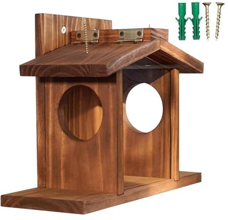 Casa Exterior para Ardillas de Madera para Mascotas Ardilla Pájaro