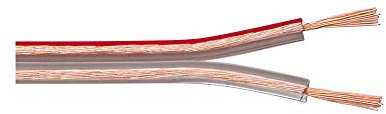 Goobay 15118 Lautsprecherkabel 2x0,5mm² Kupfer Litze / Boxenkabel Audio Kabel Meterware / Speaker Cable Kupferkabel Transparent / Subwoofer Kabel 10m