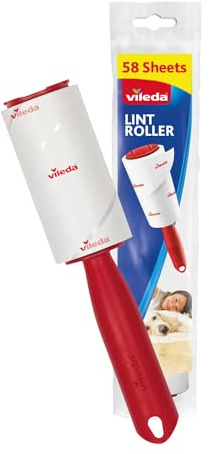 Vileda, Rullo Adesivo Levapelucchi, Linea Pet Pro Lint Roller, 58 Fogli Usa e Getta