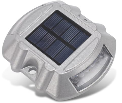 Luce Solare per Prigionieri Stradali, Rilevamento Sensibile Al Risparmio Energetico Indicatore di Percorso a LED Solare Alta visibilità Lega di Alluminio IP68 Impermeabile per