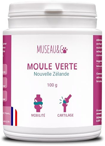 Moule Verte en Poudre pour Chien et Chat - Source de Vitamines B - Complément Alimentaire 100% Naturel - 100g