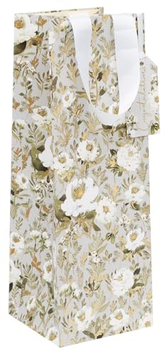 Glick XL Bottle Gift Bag - Congratulations Floral - 125 x 360 x 120mm