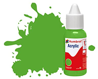 Humbrol DB0208 Acrylic Paint No 208 Fluorescent Signal Green Gloss