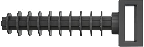 fischer 545787 - Taco Brida para sujeción de Cables 9,5x3, (100 Uds) Color negro